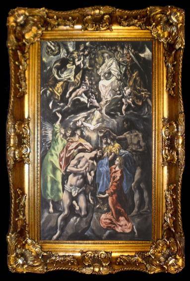 framed  El Greco The Baptism of Christ, ta009-2